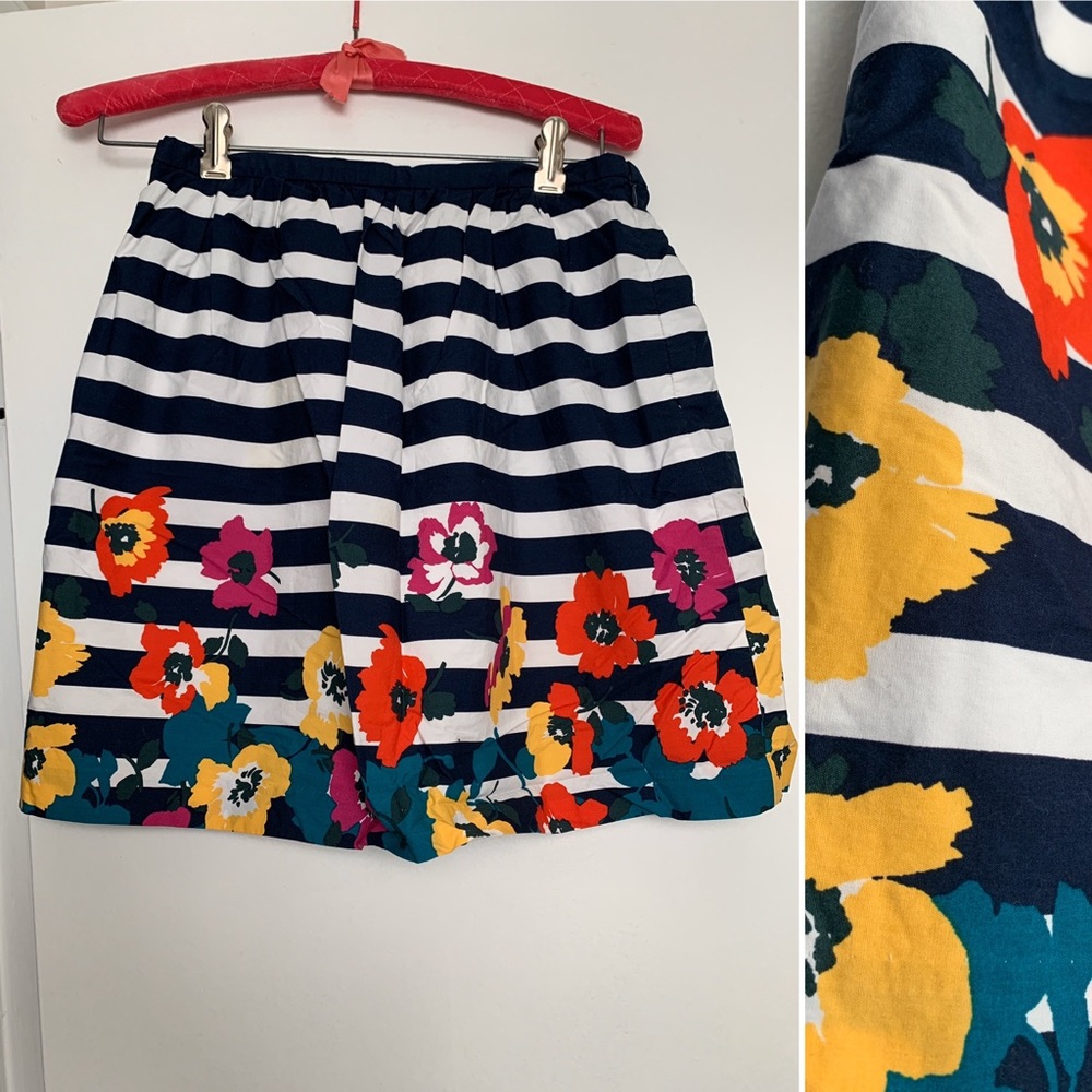 Banana Republic floral and striped skirt